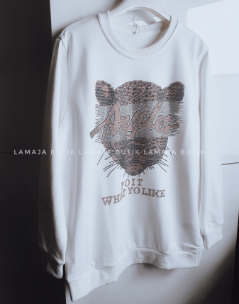 biła bluza dresowa z tygrysem lamaja butik