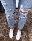 spodnie niebieskie jeans