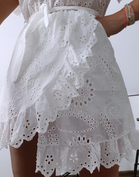 sukienka ażurowa biała  4