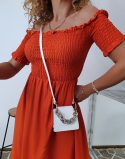 marszczona sukienka rdzawa 9