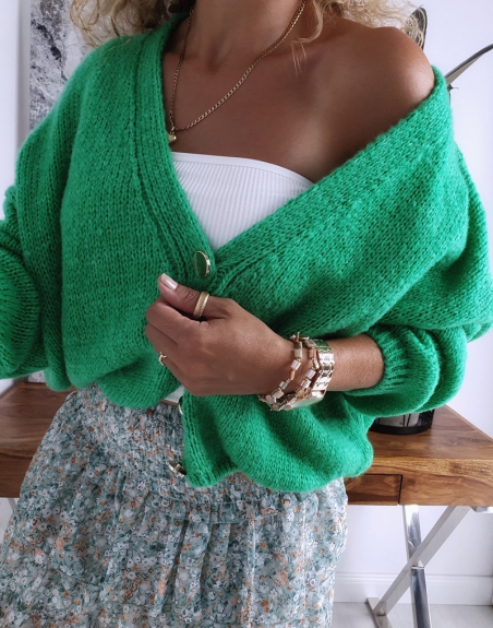 sweter oversize zielony 2