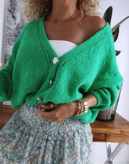 sweter oversize zielony 3