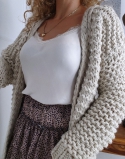 gruby sweter długi jasny  4