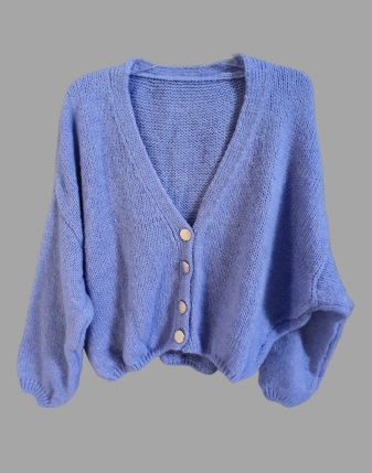 sweter niebieski rozpinany
