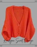 sweter rozpinany orange