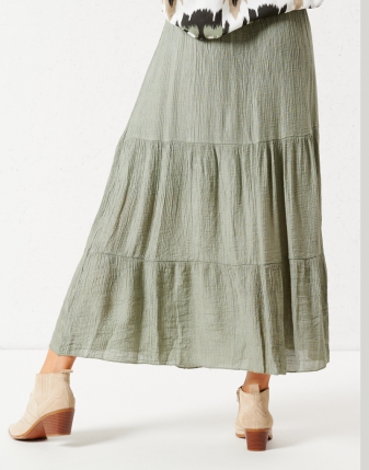 Długa spódnica Papagayo 4 długa spódnica z guzikami beżowa, khaki 14471