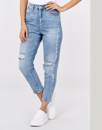 spodnie  jeansowe  z dziurami