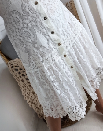 sukienka koronkowa biała