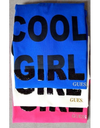 Bluzka t shirt Guess Cool Girl 6 t shirt damski guess, t shirty guess 916
