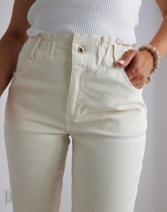 spodnie jeansowe ECRU