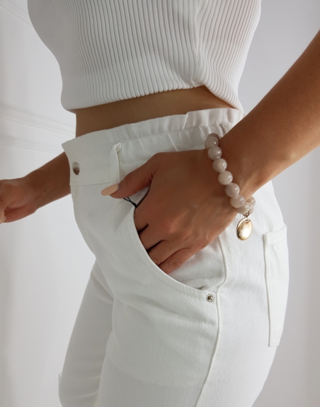 spodnie slouchy białe